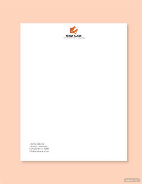 Trucking Company Letterhead Templates - Professional Business Template | Company letterhead